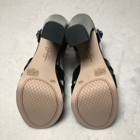 NWOT Jessica Simpson Giddings Glossy Black Platform Sandals,Size-8.5 - Picture 12 of 16